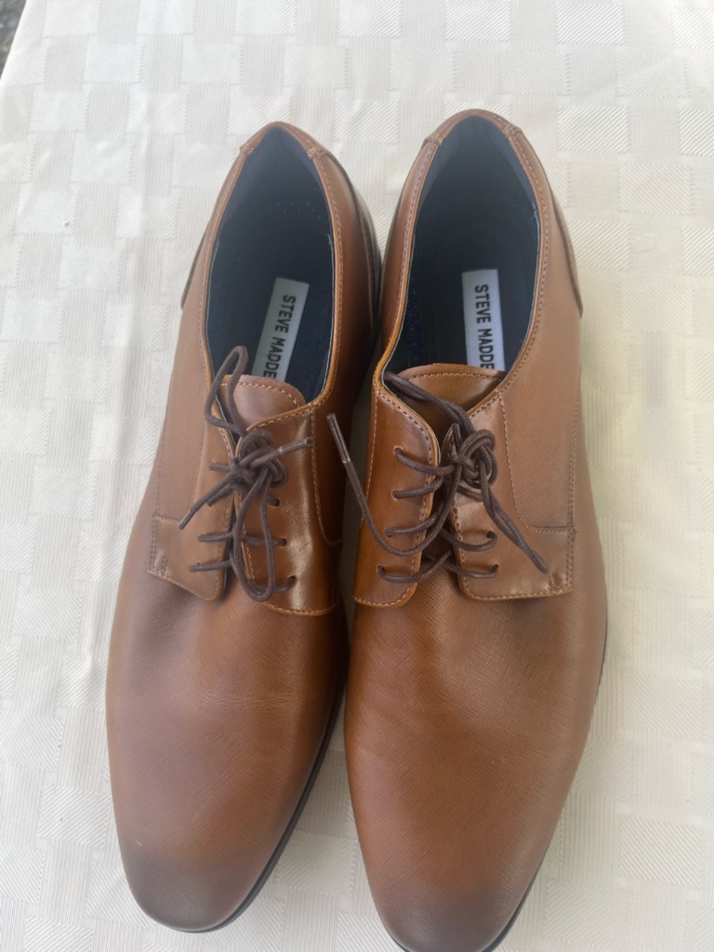 Steve Madden Men's Tan Leather Derby Shoes size 13